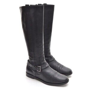 Cole Haan Air Petra Black Riding Zip Knee Boots 6 B